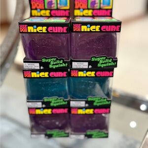 Nee Doh Nice Cube Squishy Stress Toy - Pink, Purple or Teal